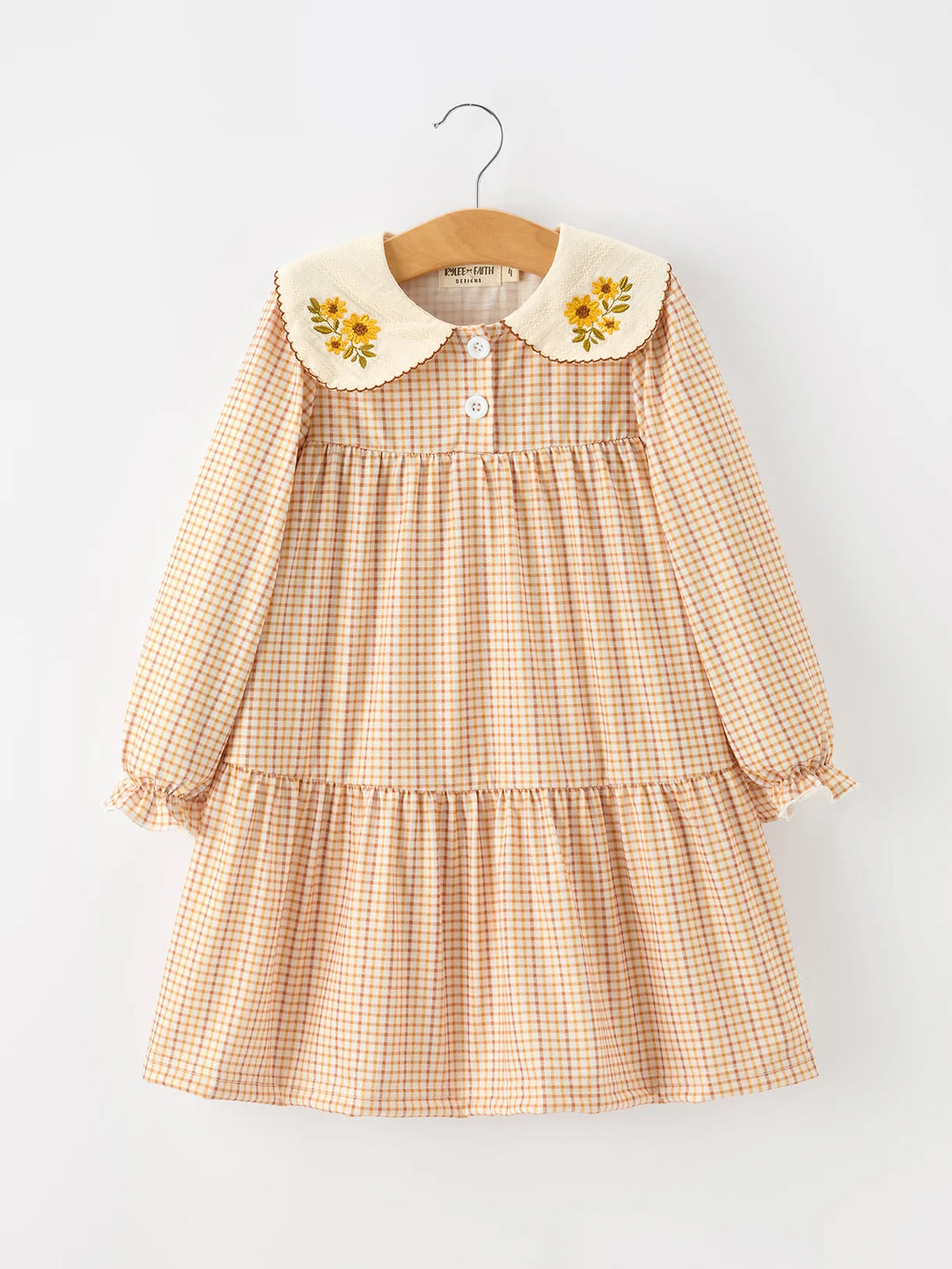 Sunflower Plaid Collared Dress
