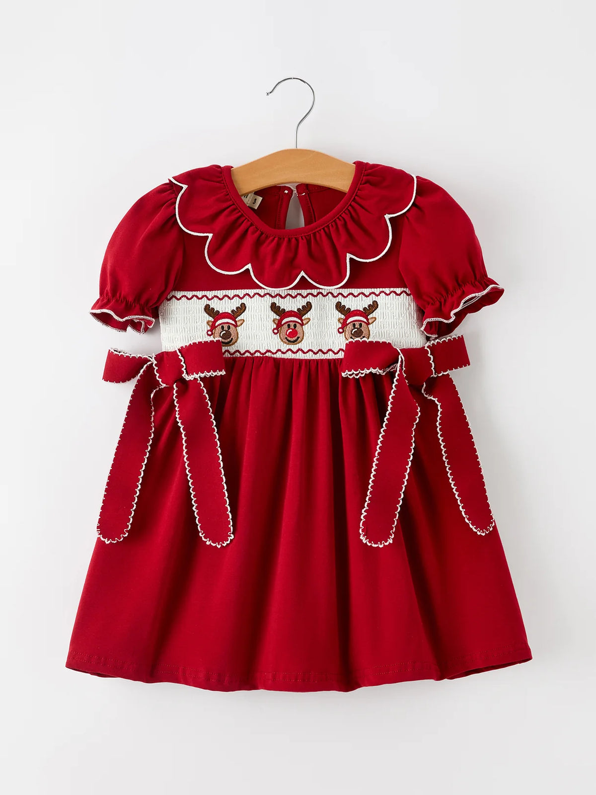 Reindeer Smocked Bow Dress