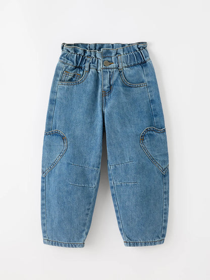 Heart Knee Barrel Jeans