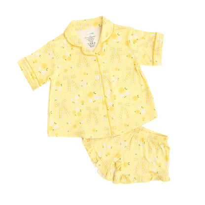 Lola Bamboo - Button-up Ruffle Short PJs