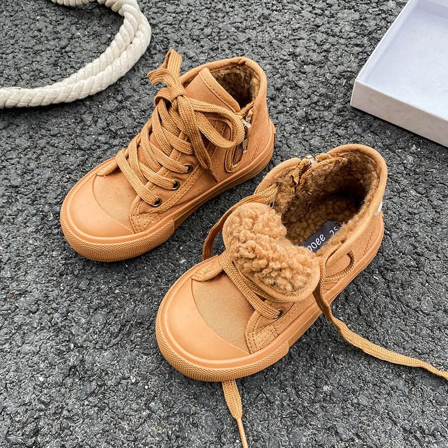 Fleece Lined High-top Sneakers