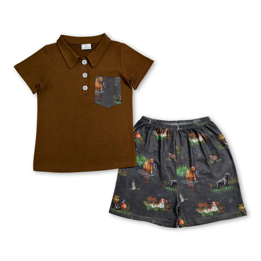 Duck Dog Shorts & Pocket Collared Tee