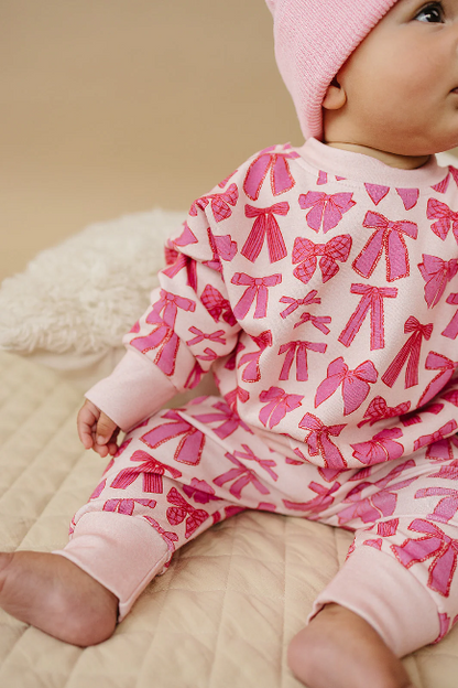 Pink Bows Jogger Set