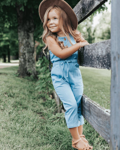 Light Wash Denim Jumpsuit