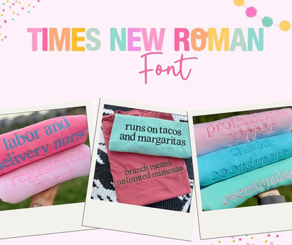 Custom Sayings Embroidered Crew & Tee - CLOSES 8/1