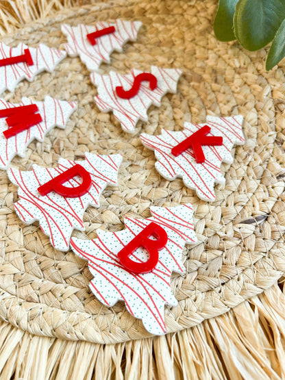 Christmas Cake Initial Clips - CLOSES 11/7