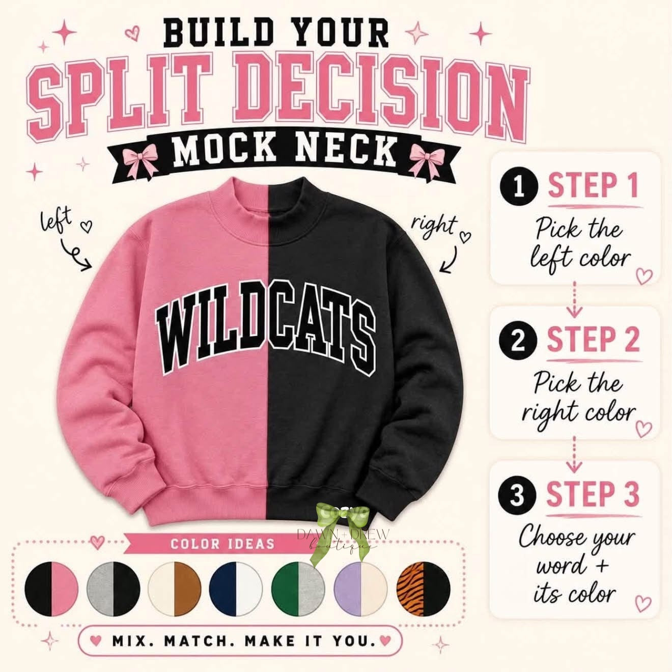 Custom Split Mock Necks — CLOSES 9/7