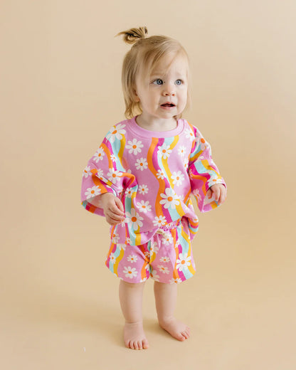 Groovy Daisy Shorts Set