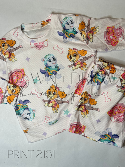 Custom Waffle Long Sleeve & Shorts Sets - CLOSES 10/5