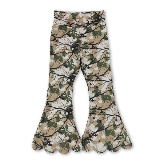 Camo Scallop Flare Bottoms