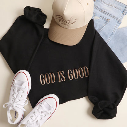 God is Good Embroidered Crewneck