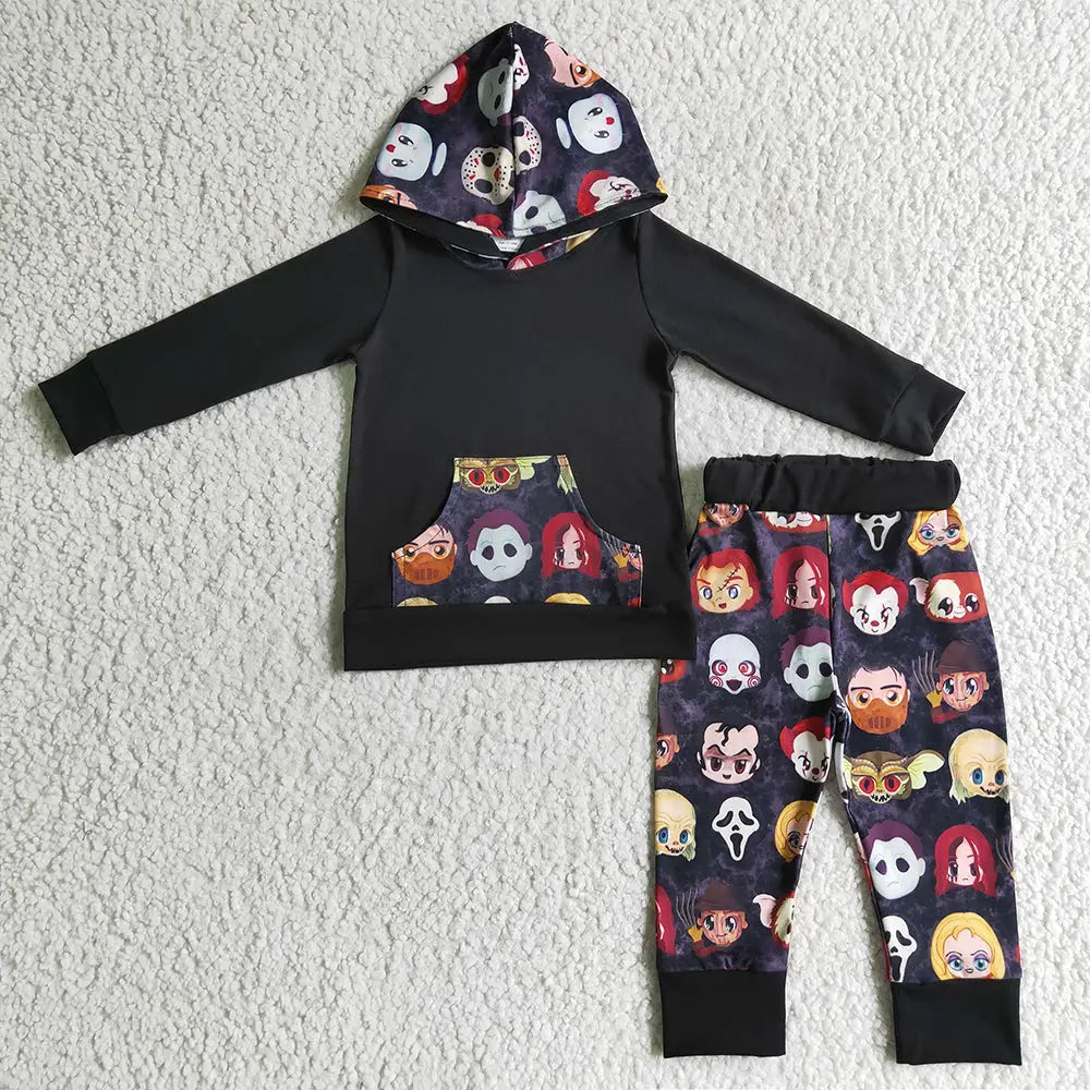 Cartoon Scare Hoodie & Jogger Set