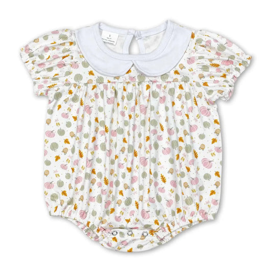 Ditsy Pink Pumpkins Romper