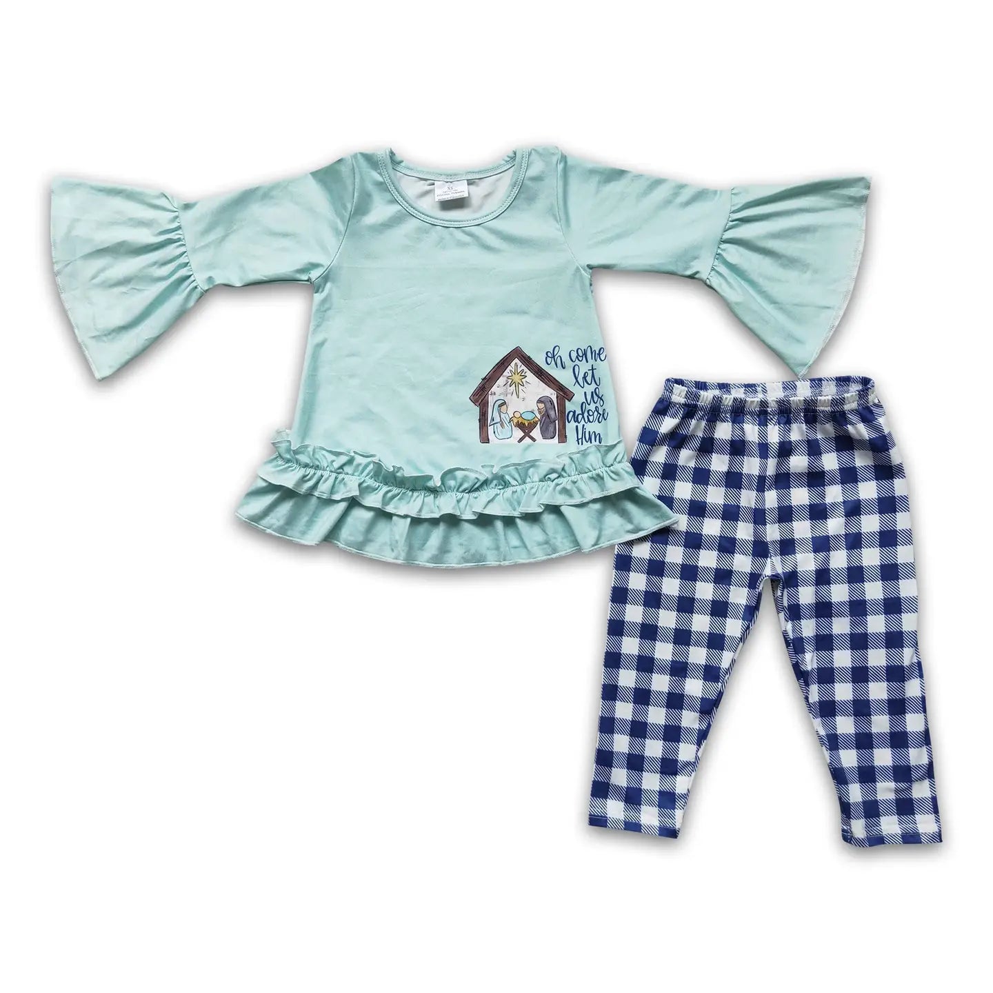 Let Us Adore Him Ruffle Top & Pants