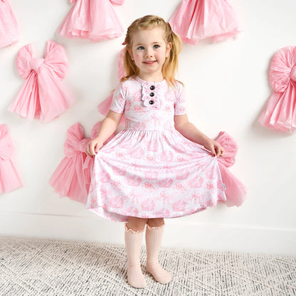 Juniper Bamboo - SS Button Twirl Dress