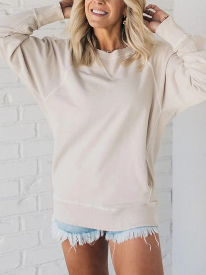 Ladies Pocket Crewneck
