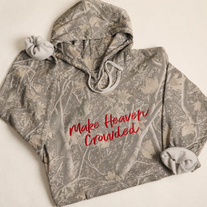 Make Heaven Crowded Embroidered Camo Hoodie