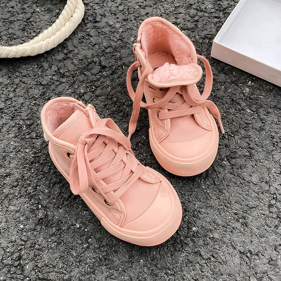 Fleece Lined High-top Sneakers