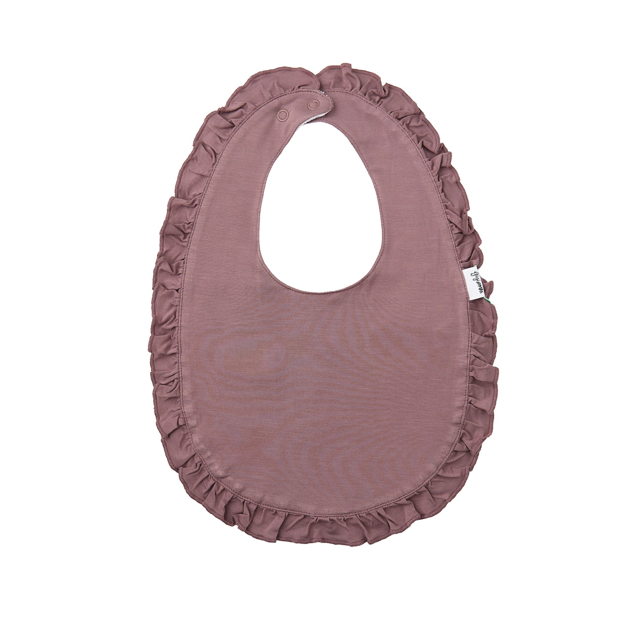 Mauve Snap Bamboo Ruffle Bib