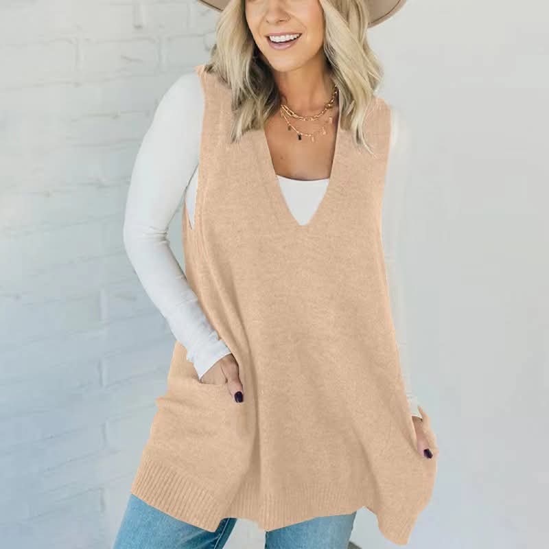 Ladies Sweater Vest Tunic