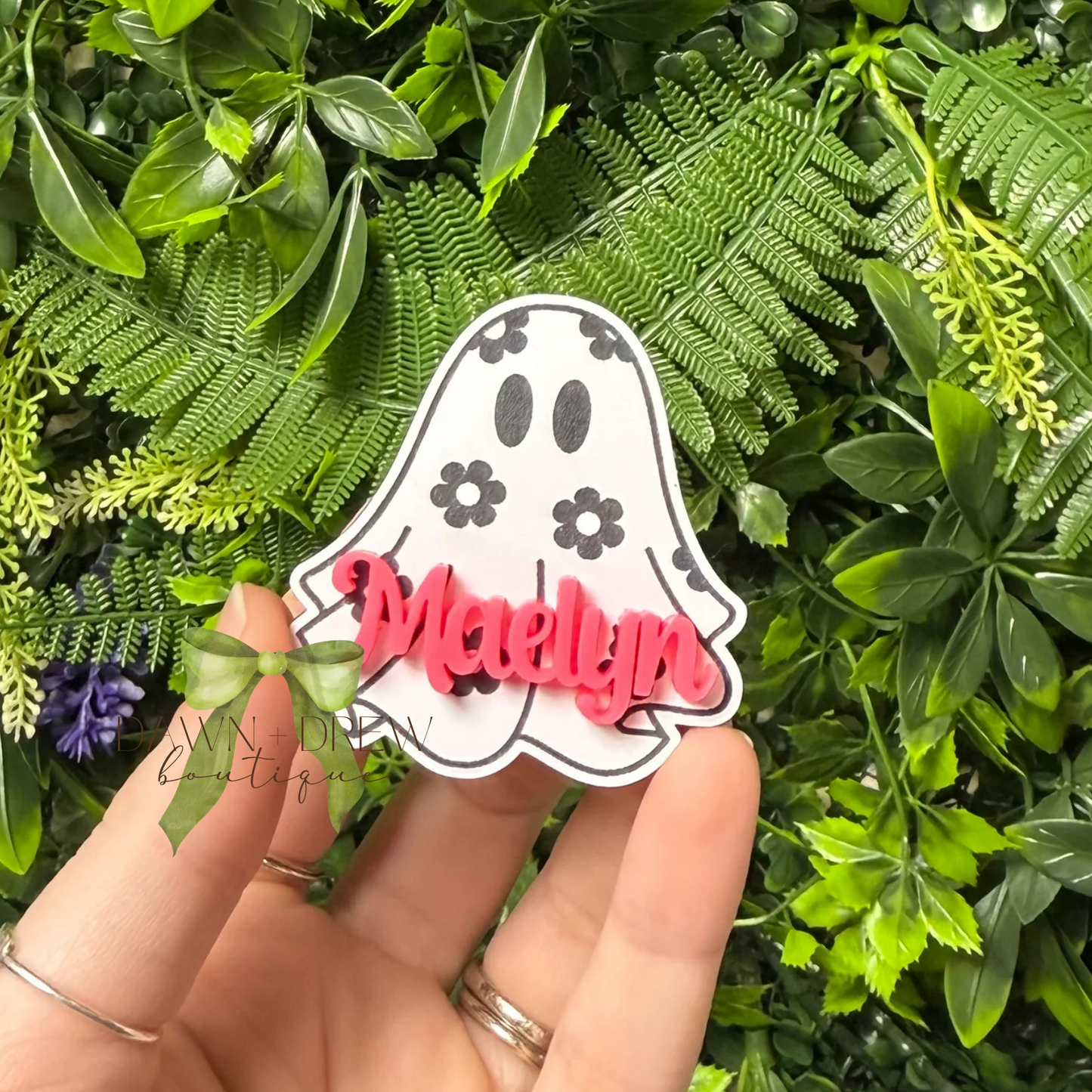 Floral Ghost Hair Clip