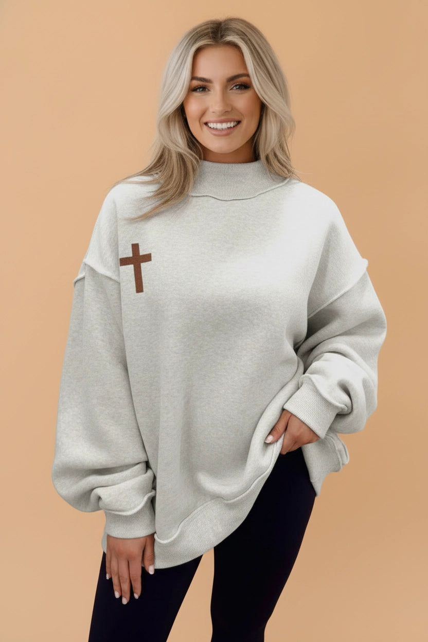 Reversible Jesus Saves Mock Neck