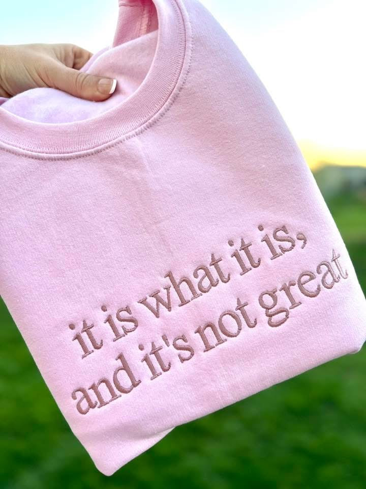 Custom Sayings Embroidered Sweatshirt