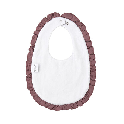 Mauve Snap Bamboo Ruffle Bib