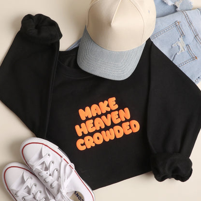 Make Heaven Crowded Puff Print Crewneck