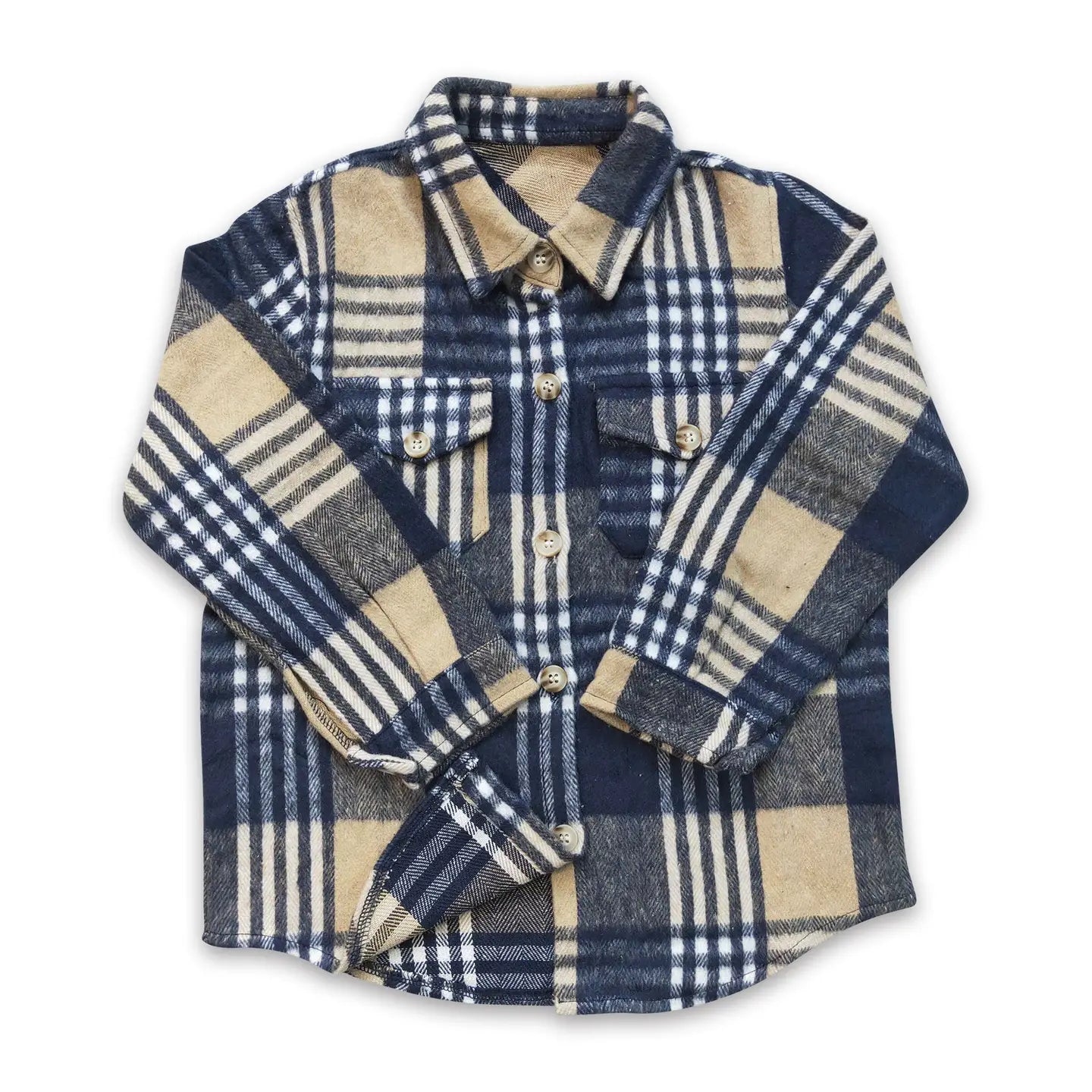 Navy Plaid Shacket