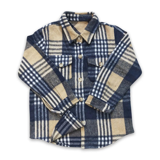 Navy Plaid Shacket