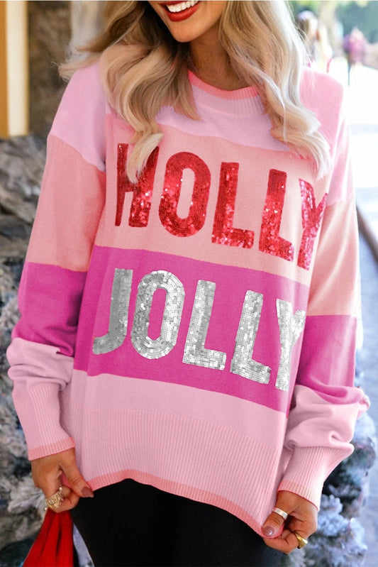 Holly Jolly Colorblock Crewneck