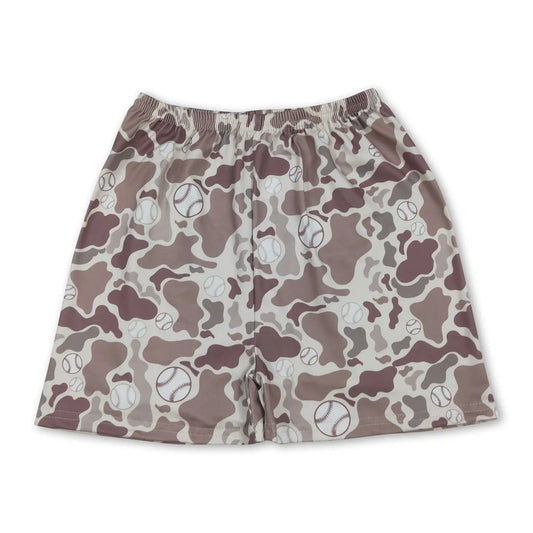 Khaki Camo Baseball Shorts