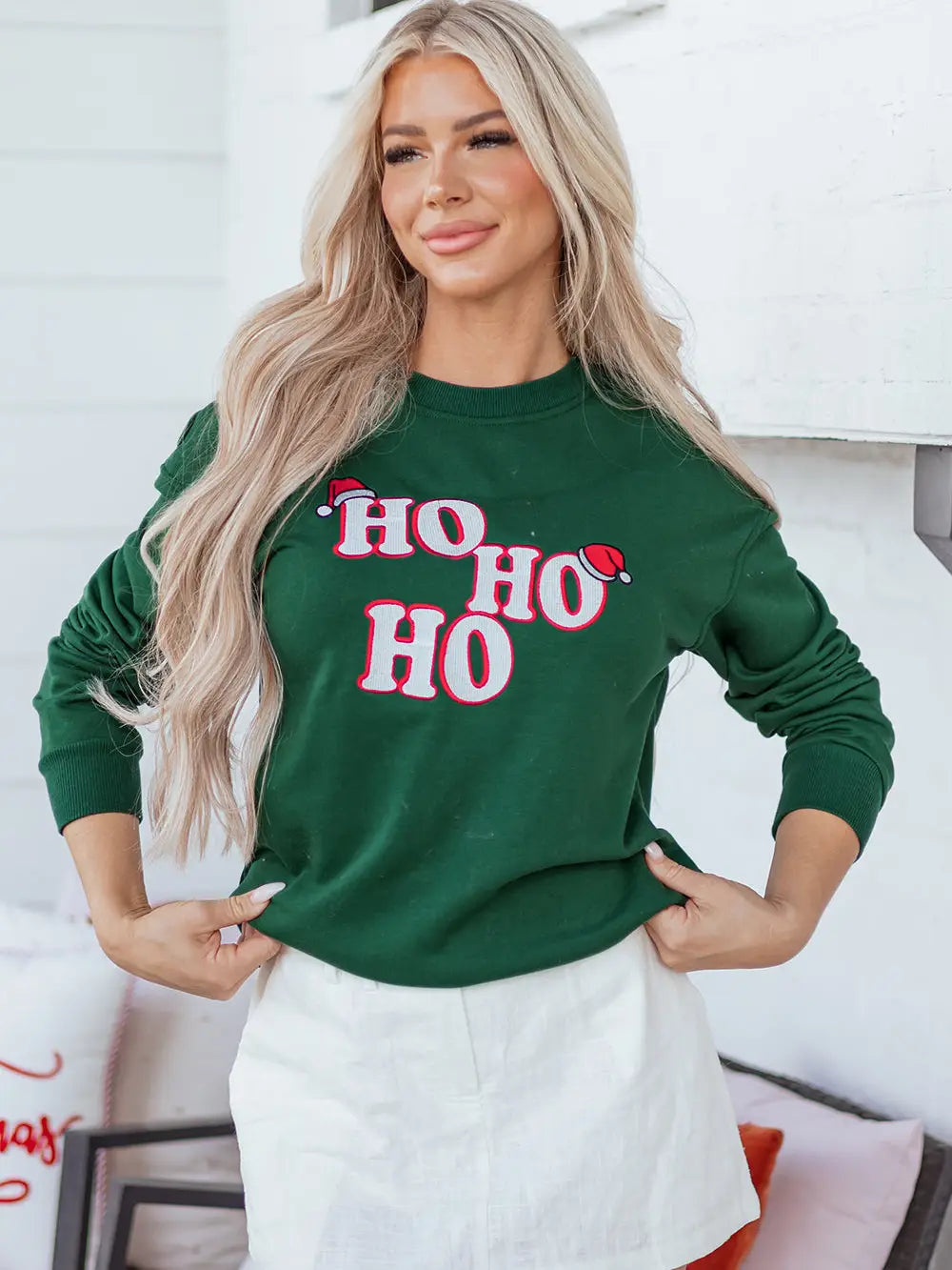 Hohoho Embroidered Crewneck Sweatshirt