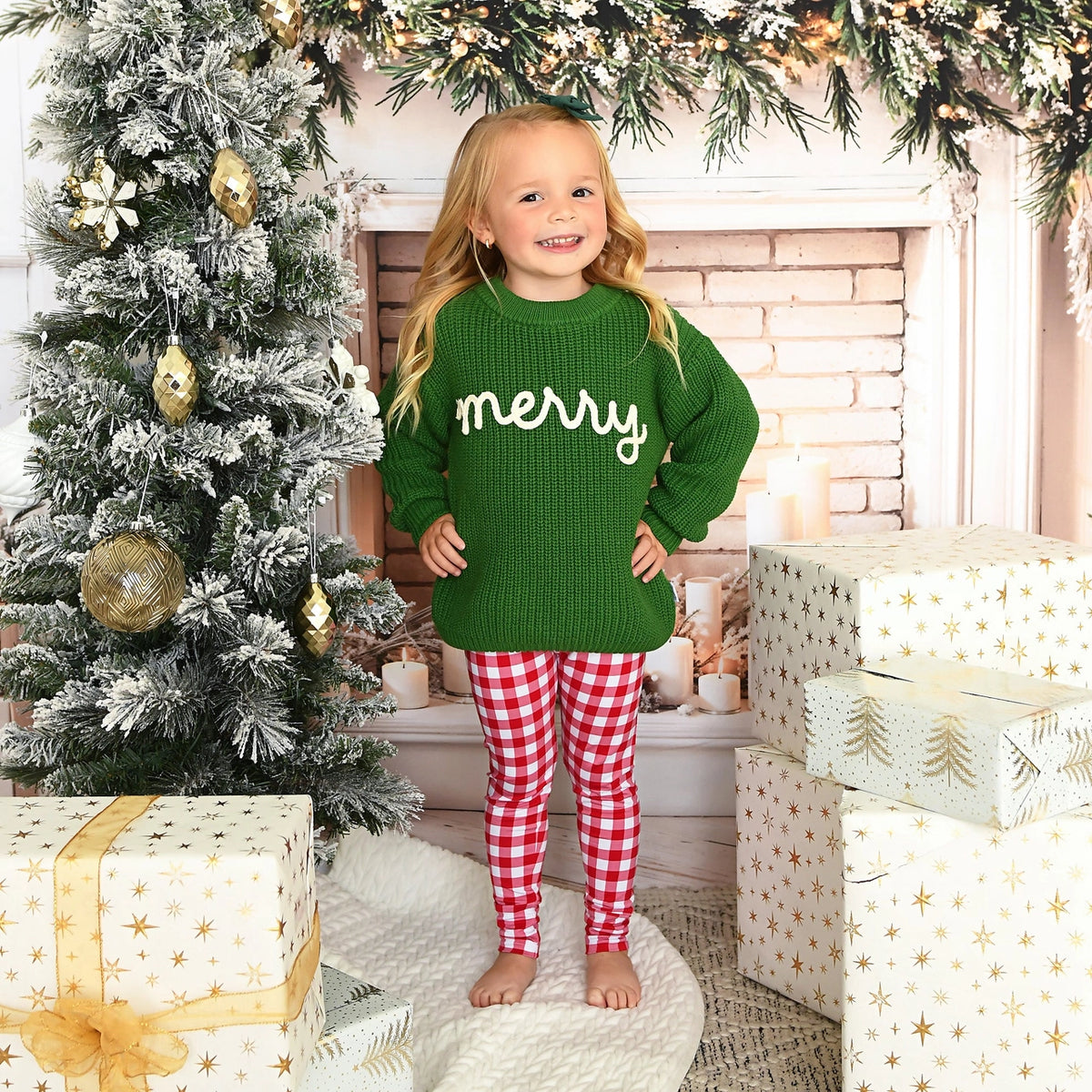 Merry Green Knit Sweater