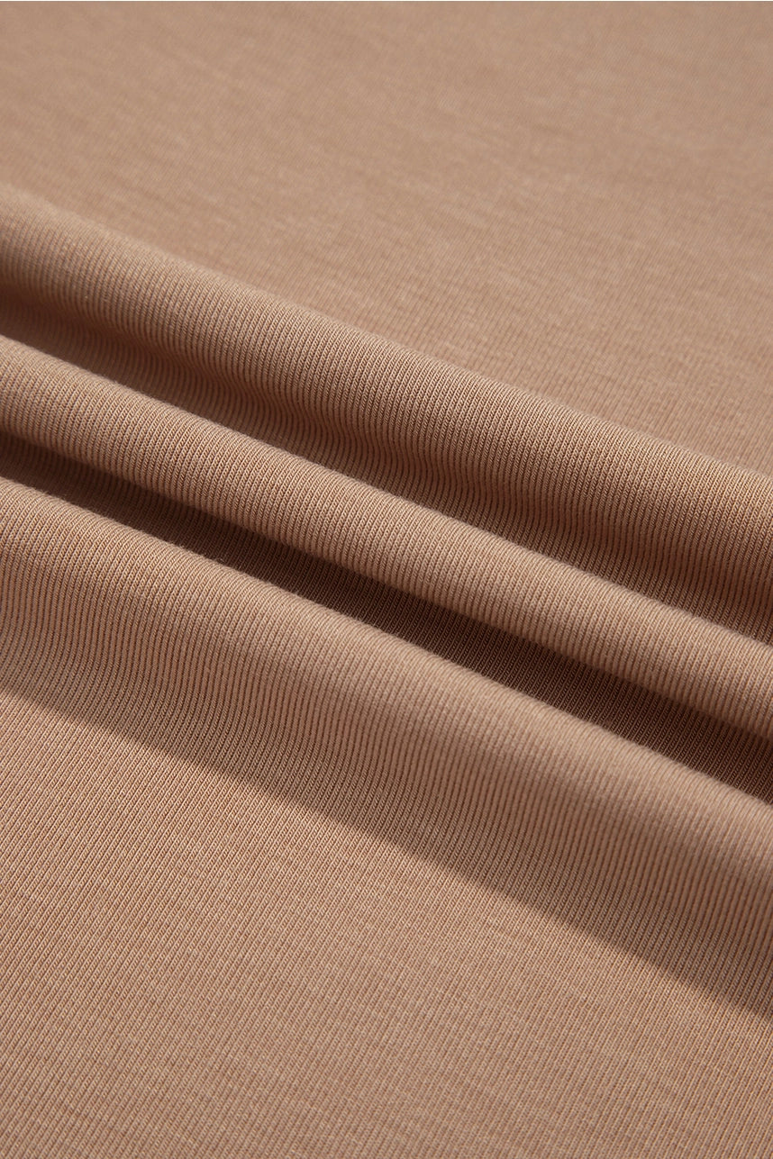 Tan Knit Long Sleeve Top