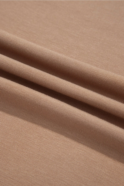 Tan Knit Long Sleeve Top