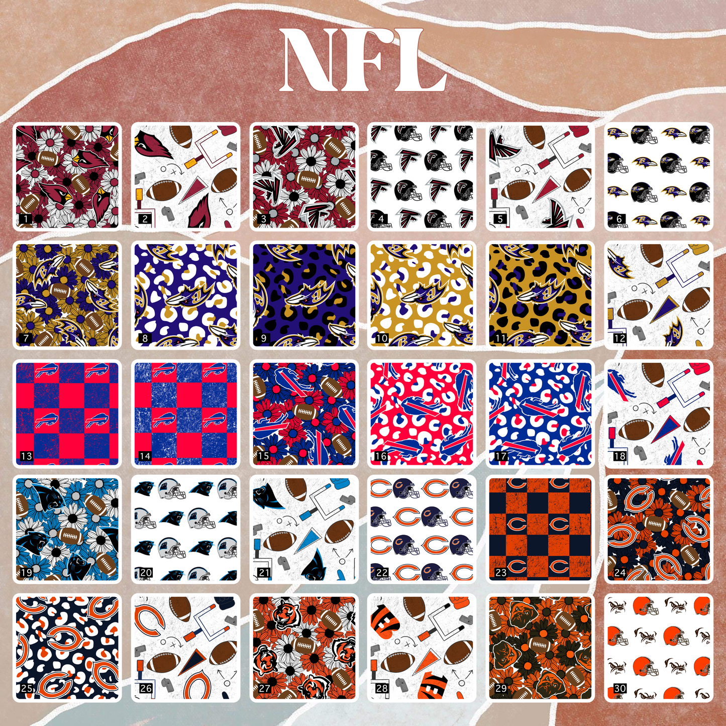 Custom Football Team Clips — CLOSES 6/19