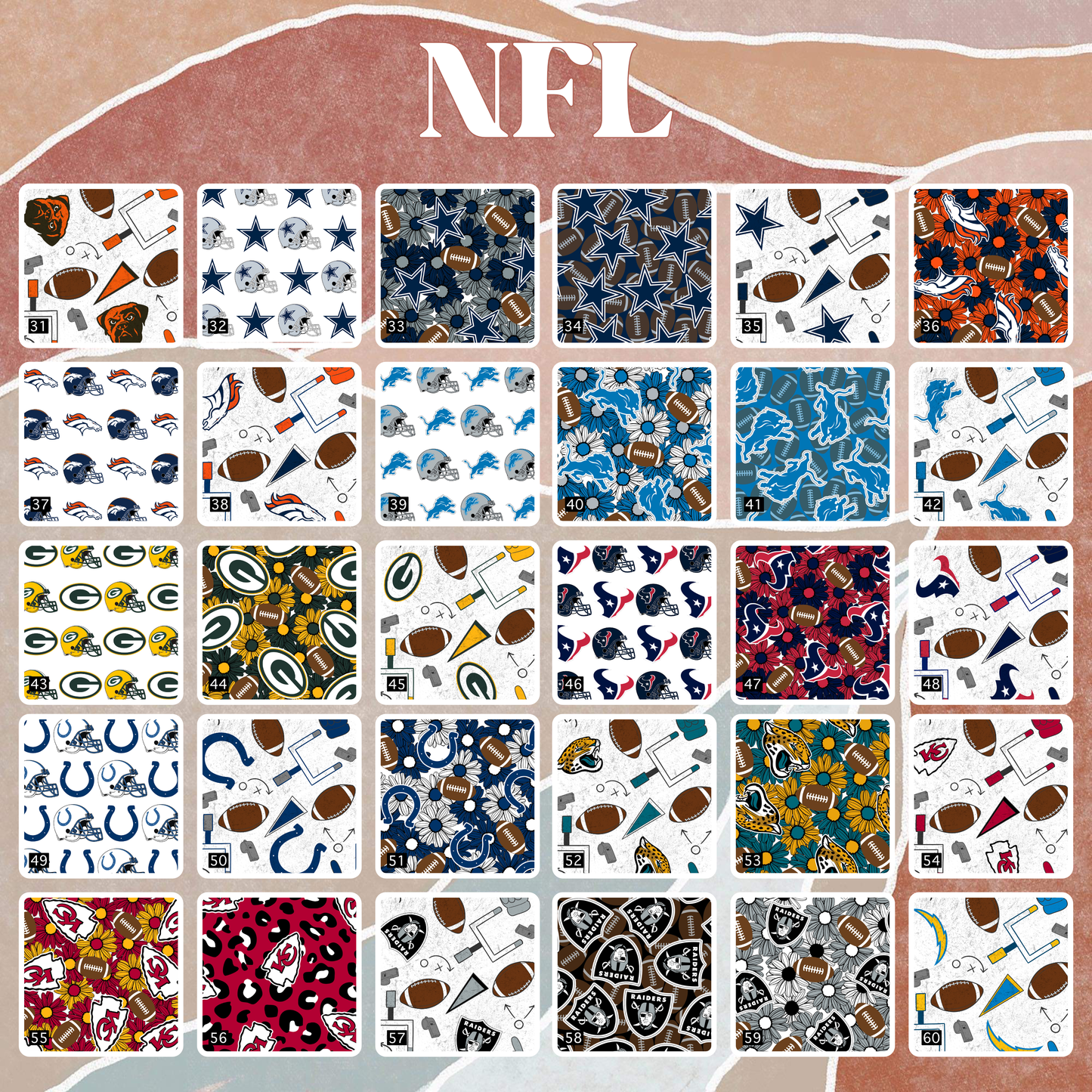 Custom Football Team Clips — CLOSES 6/19