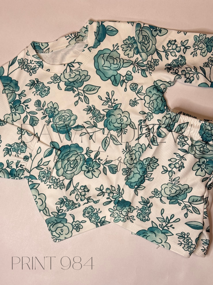 Custom Waffle Long Sleeve & Shorts Sets - CLOSES 10/5