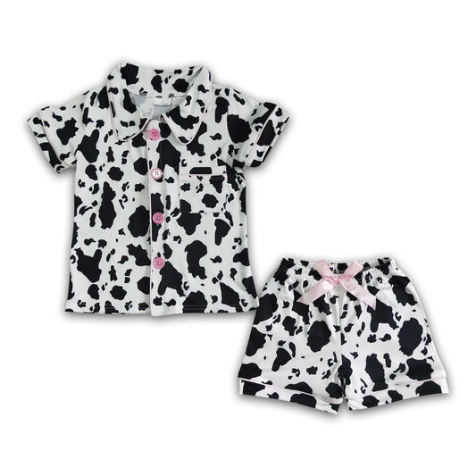 Pink Cow Button Down PJs