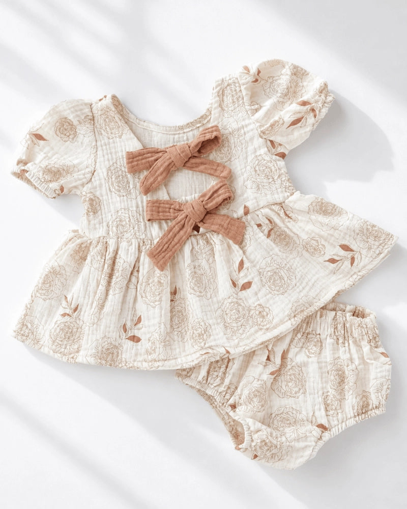 Victorian Rose Bow-Back Top & Bloomers