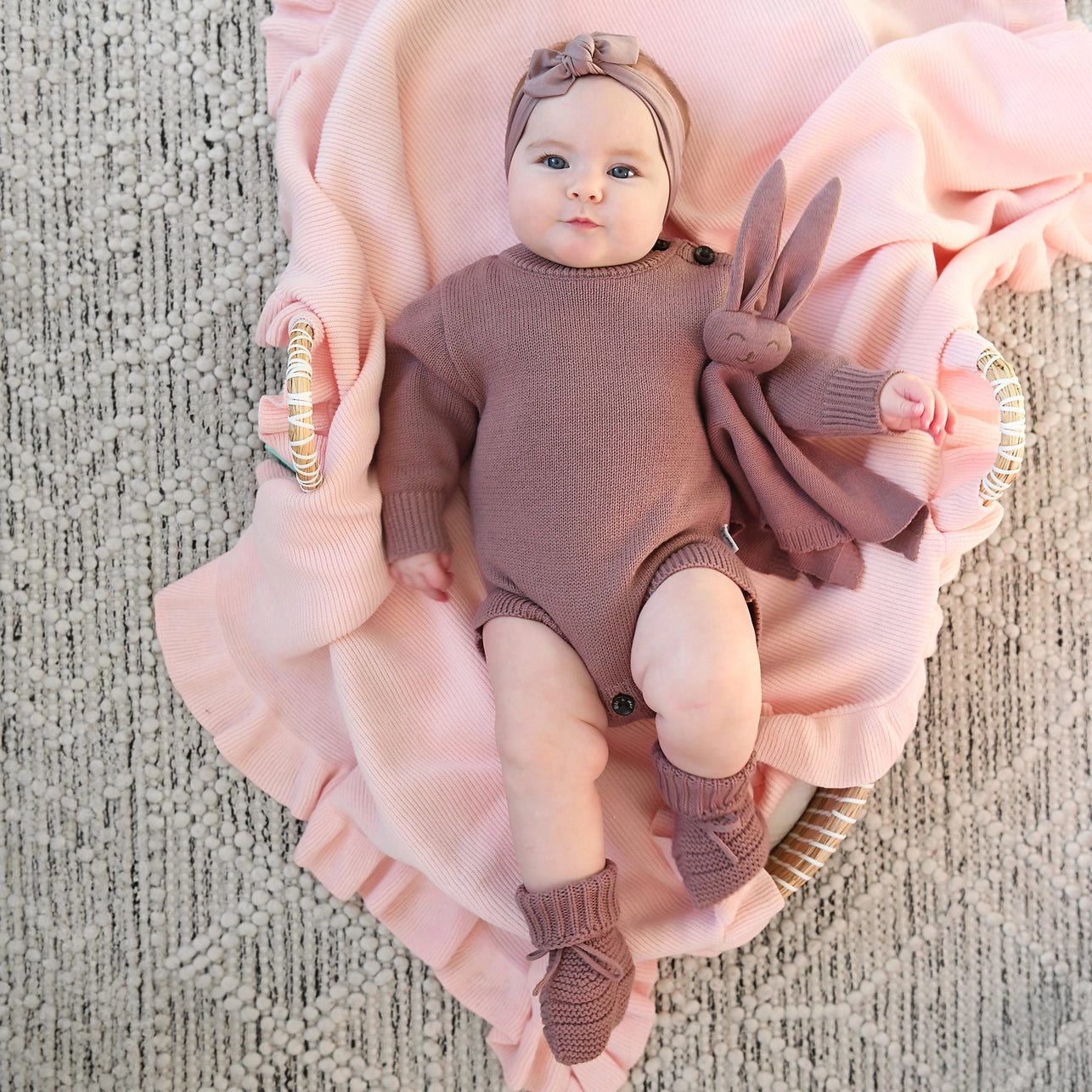 Mauve Knit Sweater Romper