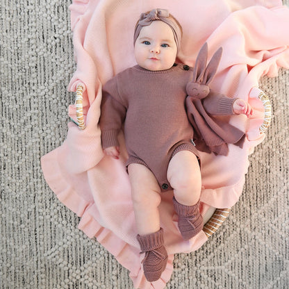 Mauve Knit Sweater Romper