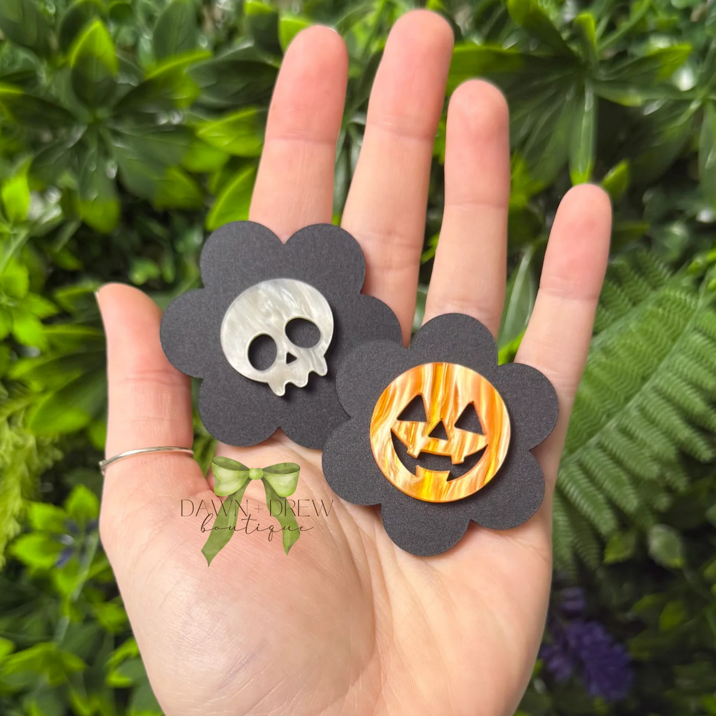 Halloween Flower Hair Clip