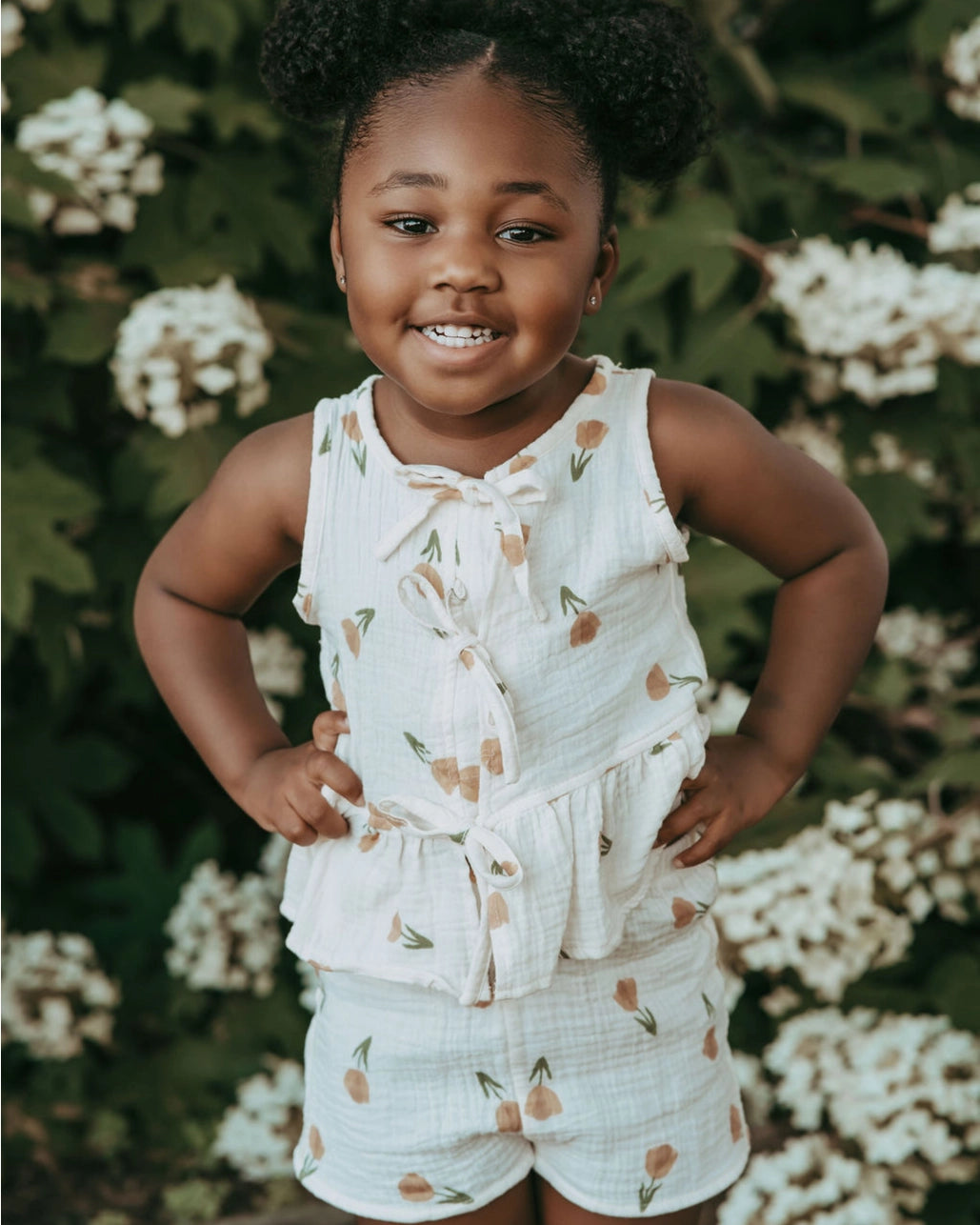 Buttercup Bloom Tie Front Two-Piece Set