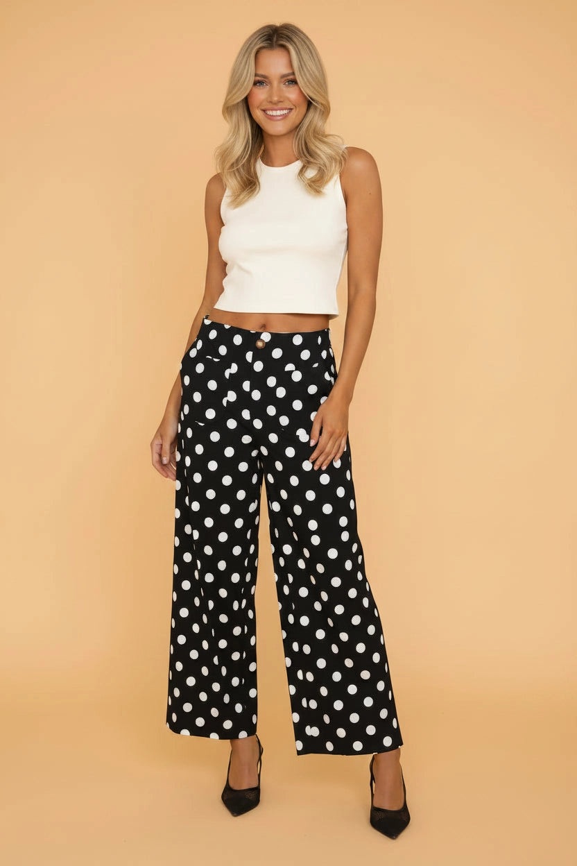 Black Straight Leg Pants