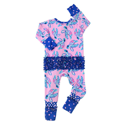 Waverly Bamboo - Ruffle Zippie