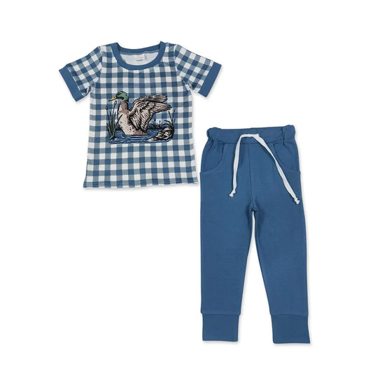 Blue Mallard Gingham Pant Set