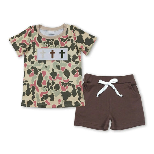 Camo Cross Tee & Shorts